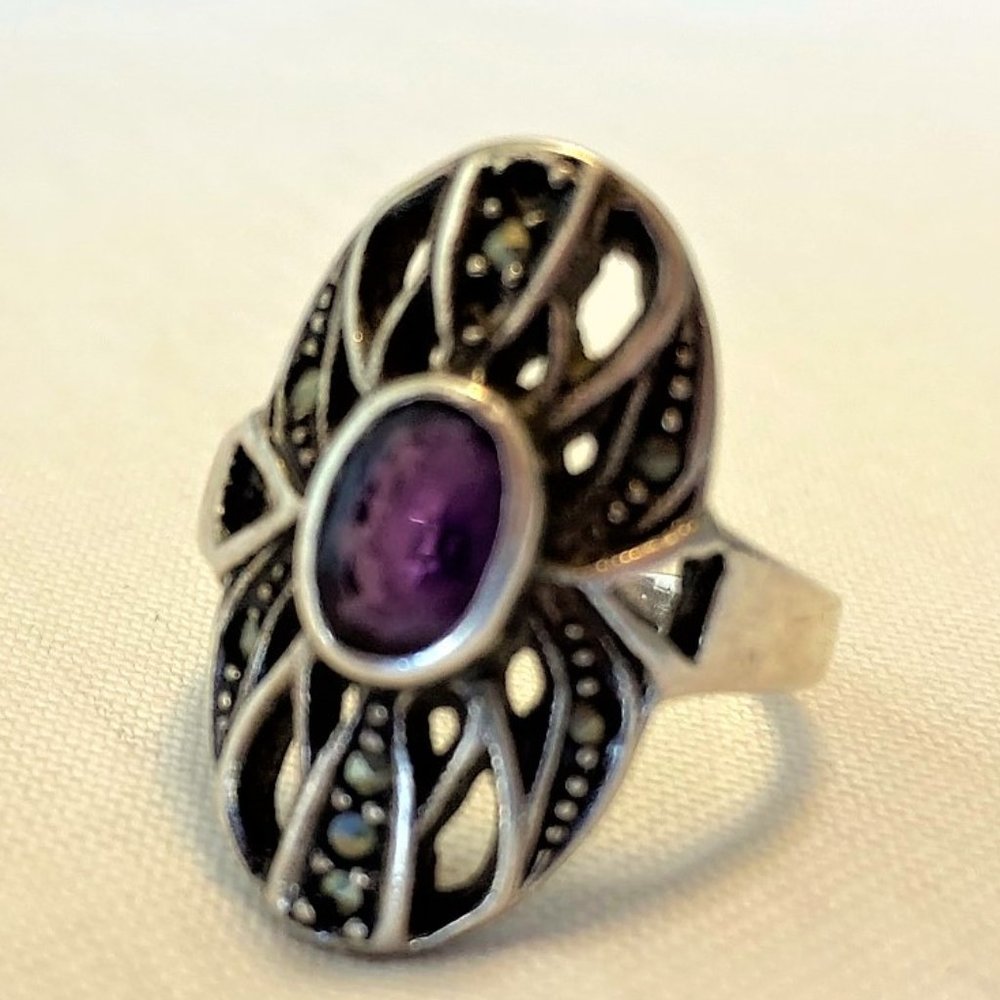 Amethyst 925 sterling silver ring